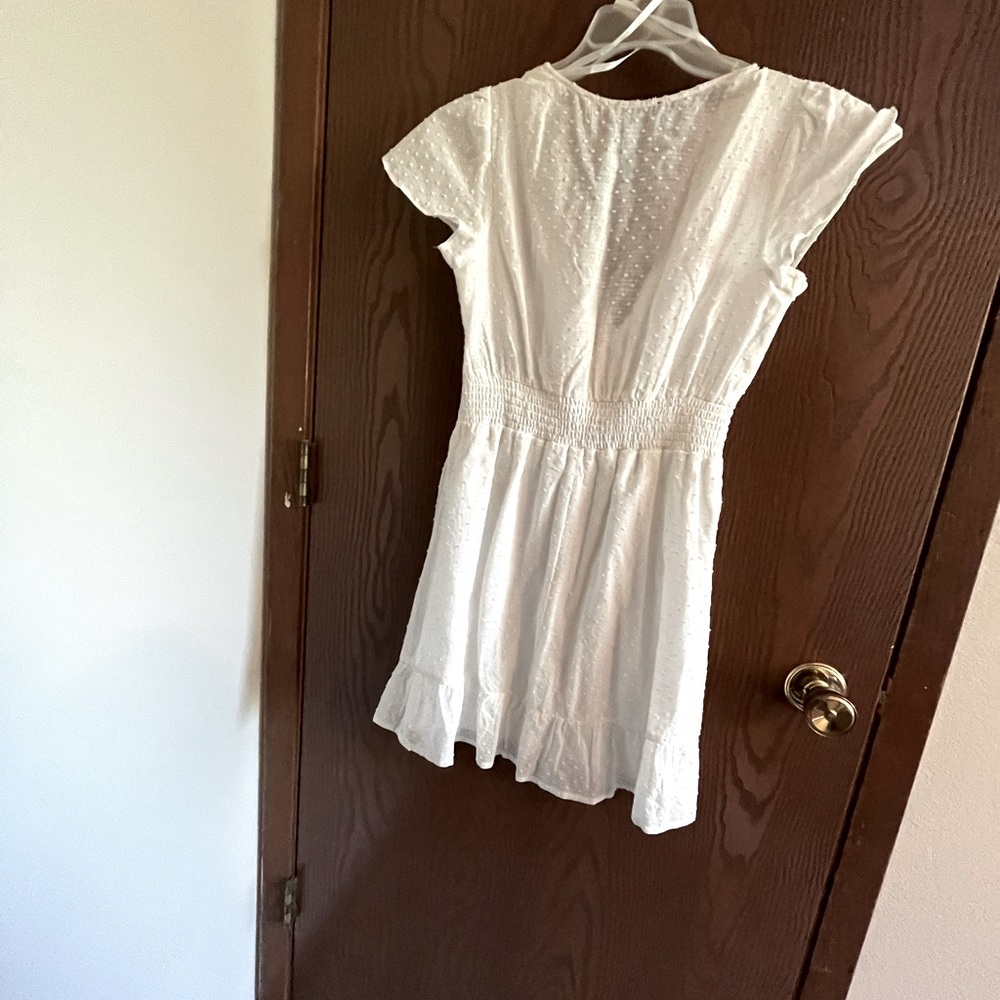 Size-Small. White cotton dress. Perfect for summer.